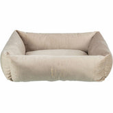 Beiges TRIXIE-Livia-Xmas-Hundebett mit integriertem Kissen und erhöhtem Rand