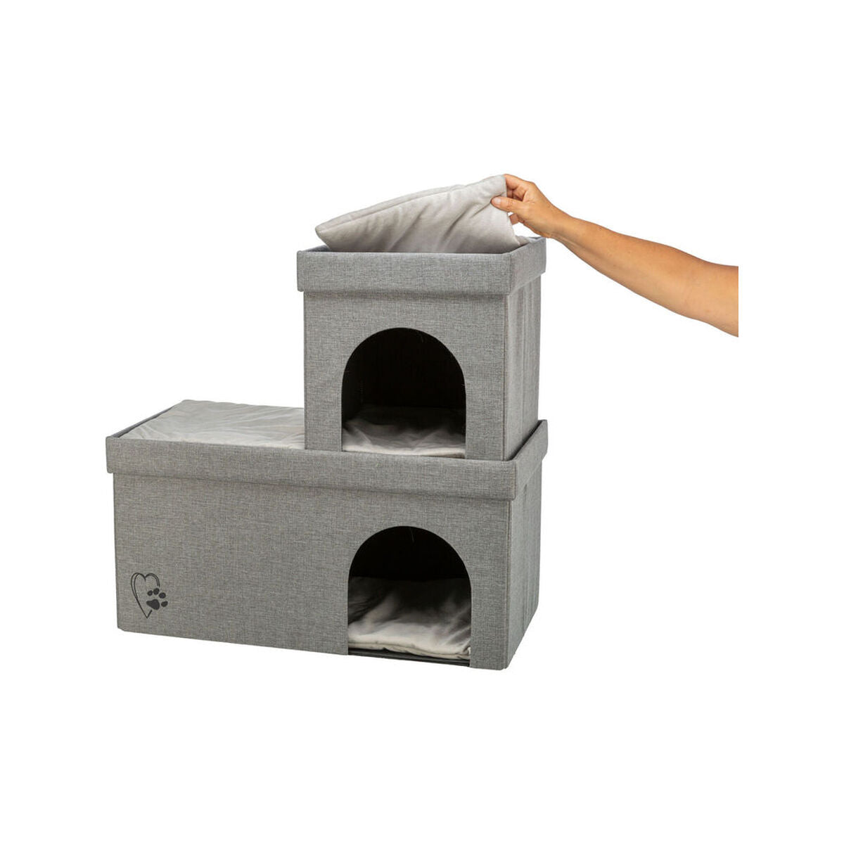 Katzenhöhle Trixie Kimy Hellgrau 76 x 72 x 37 cm – Produktansicht 1