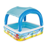 Bestway Aufblasbarer Kinderpool Abnehmbares Dach 140x140x114 cm +2 Jahre Garten 52192 – Ben's Garden – Produktansicht 1