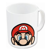 Weiße Stor Super Mario Keramiktasse mit Mario-Gesicht und Henkel als Originalproduktansicht