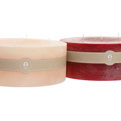 Kerze Home ESPRIT Rot Creme Weihnachten 25 x 25 x 10 cm (2 Stück) – Produktansicht 2