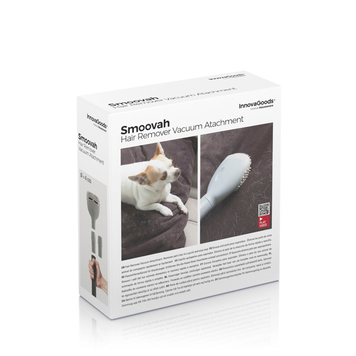 Originalverpackung der Smoovah-Tierhaar-Staubsaugerbürste