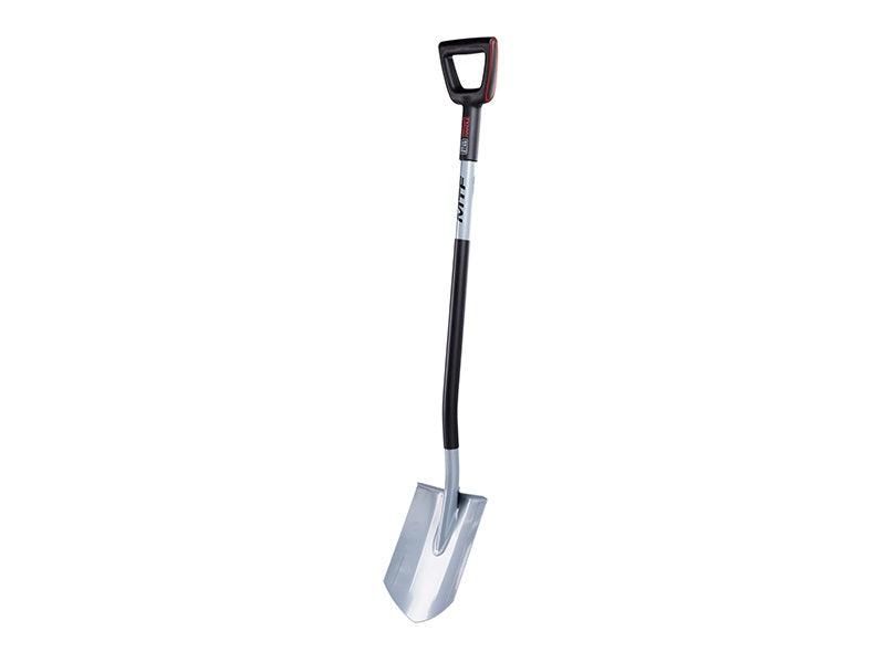 MTF Elite Spitzspaten mit hellem spitzem Blatt und schwarz-grauem D-Griff-Stiel