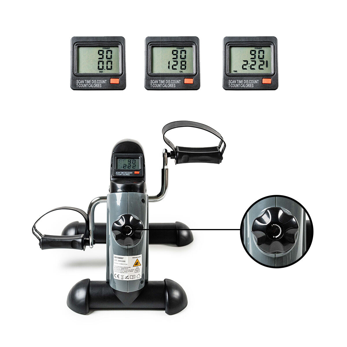 Vorderansicht des Velora 2100 mit Details von LCD und Widerstandsregler