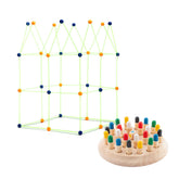 Holz Memory-Schach & Festungsbau-Set für Kinder InnovaGoods – Produktansicht 1
