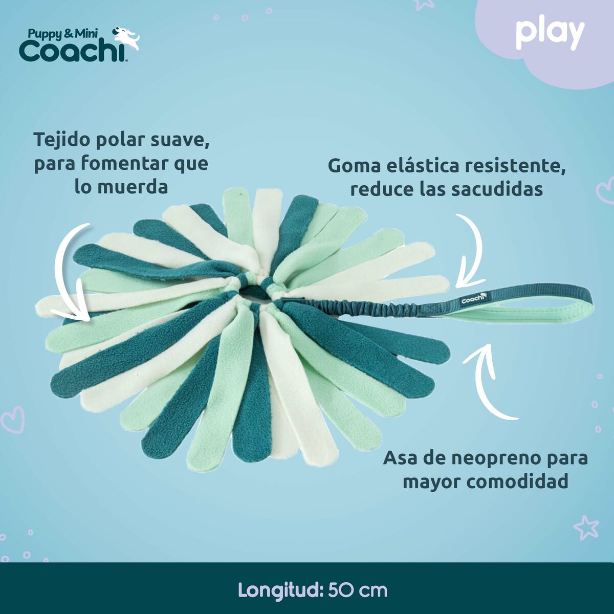 Hundespielzeug Coachi PUPPY & MINI TUGGI SPIDER grün – Ben's Pets – Produktansicht 2