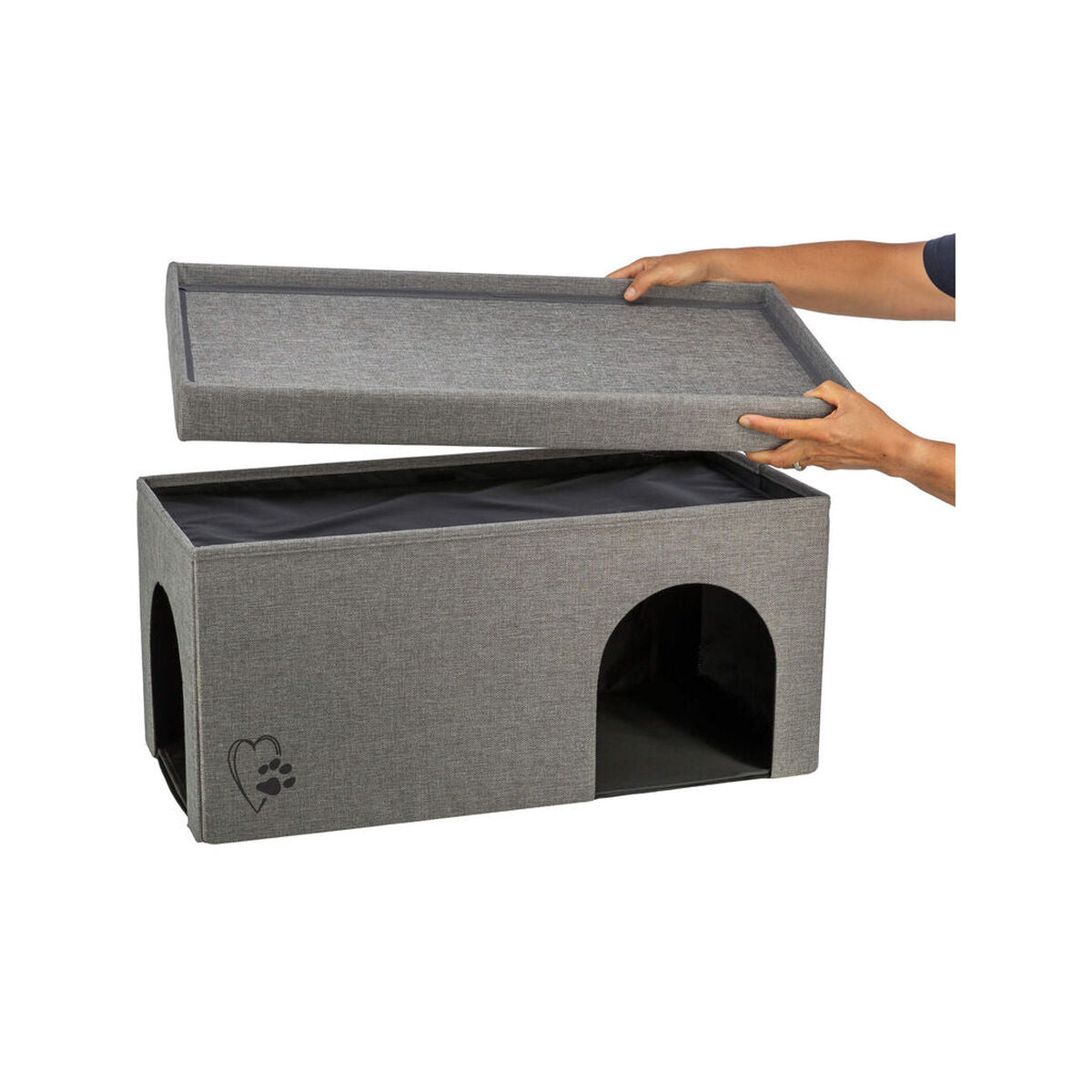 Katzenhöhle Trixie Kimy Hellgrau 76 x 72 x 37 cm – Produktansicht 6