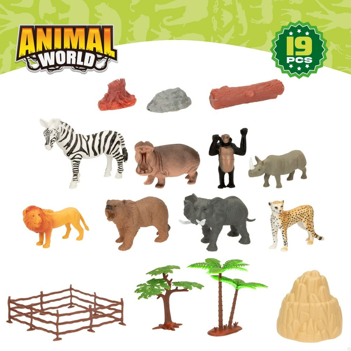 Tierfiguren Colorbaby 19 Stücke Dschungel Kunststoff 14 x 6 x 5 cm (6 Stück) – Ben's Kids – Produktansicht 7