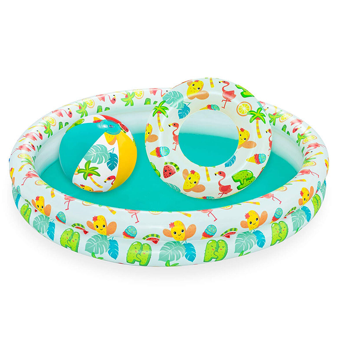 Bestway Aufblasbares Kinderpool 2 Ringe Set 122x20 cm +2 Jahre Garten 51124 – Ben's Garden – Produktansicht 1