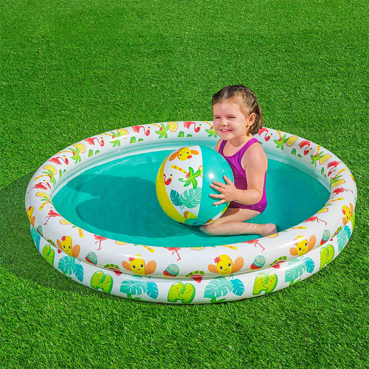 Bestway Aufblasbares Kinderpool 2 Ringe Set 122x20 cm +2 Jahre Garten 51124 – Ben's Garden – Produktansicht 3