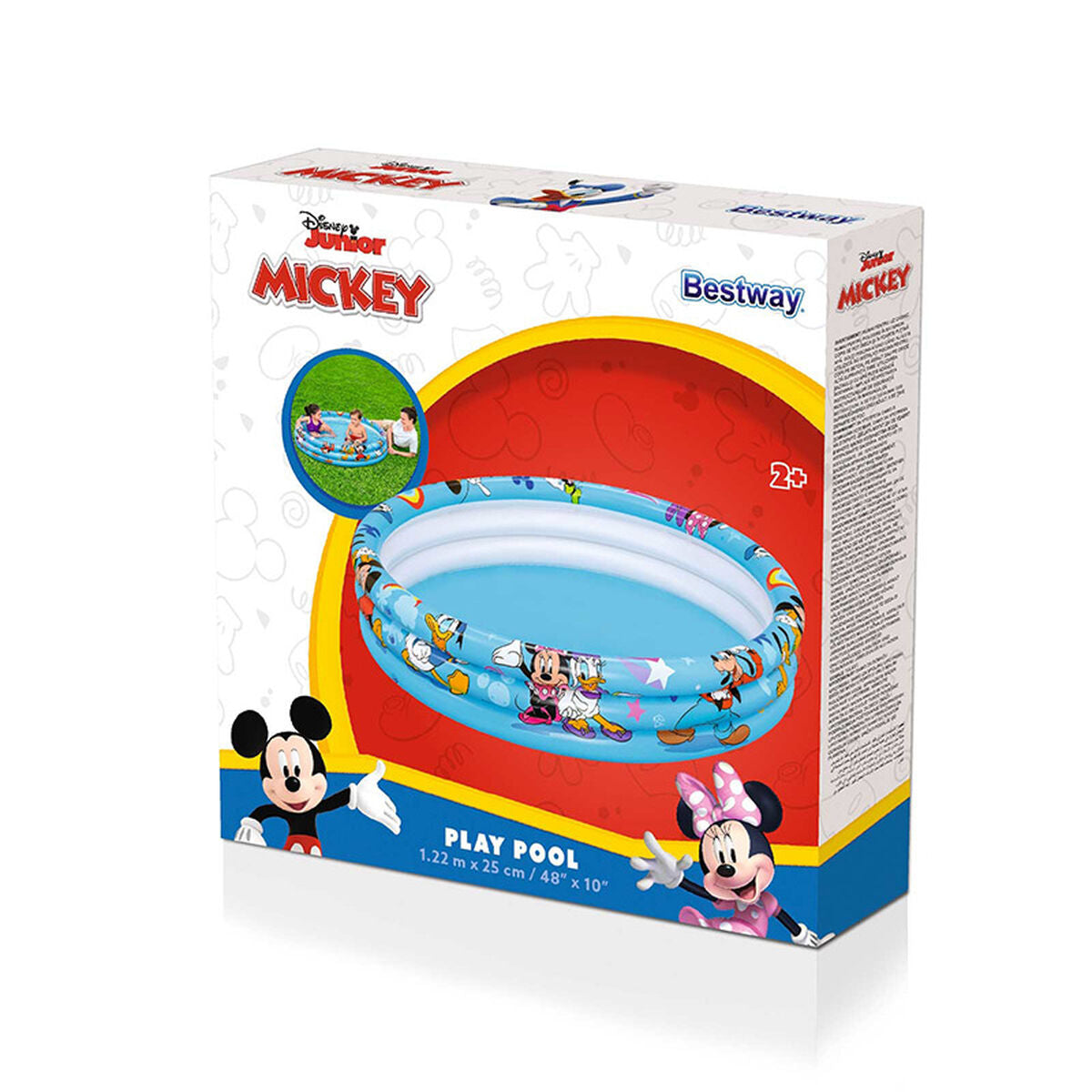 Bestway Aufblasbares Schwimmbad Disney Mickey & Friends 122x25 cm +2 Jahre Garten 91007 – Ben's Garden – Produktansicht 2