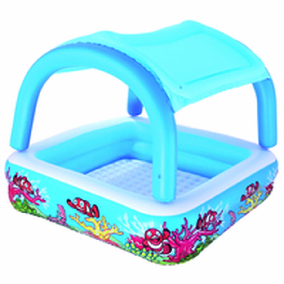 Bestway Aufblasbarer Kinderpool Abnehmbares Dach 140x140x114 cm +2 Jahre Garten 52192 – Ben's Garden – Produktansicht 8