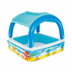 Bestway Aufblasbarer Kinderpool Abnehmbares Dach 140x140x114 cm +2 Jahre Garten 52192 – Ben's Garden – Produktansicht 4