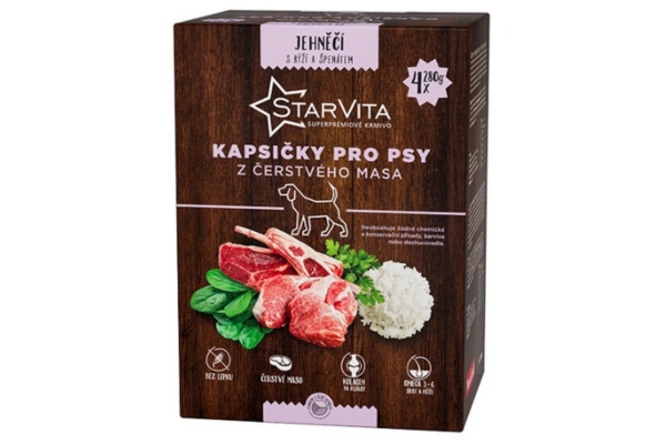 Hunde-Pouches Lamm mit Reis & Spinat 4 × 280 g