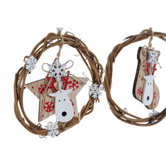 Weihnachtsschmuck DKD Home Decor Holz (3 pcs) (14 x 1 x 18 cm) – Produktansicht 2