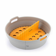 Set faltbare Silikonkörbe mit Griffen und Trennern für Heißluftfritteuse InnovaGoods (3 Stk.) – Produktansicht 2
