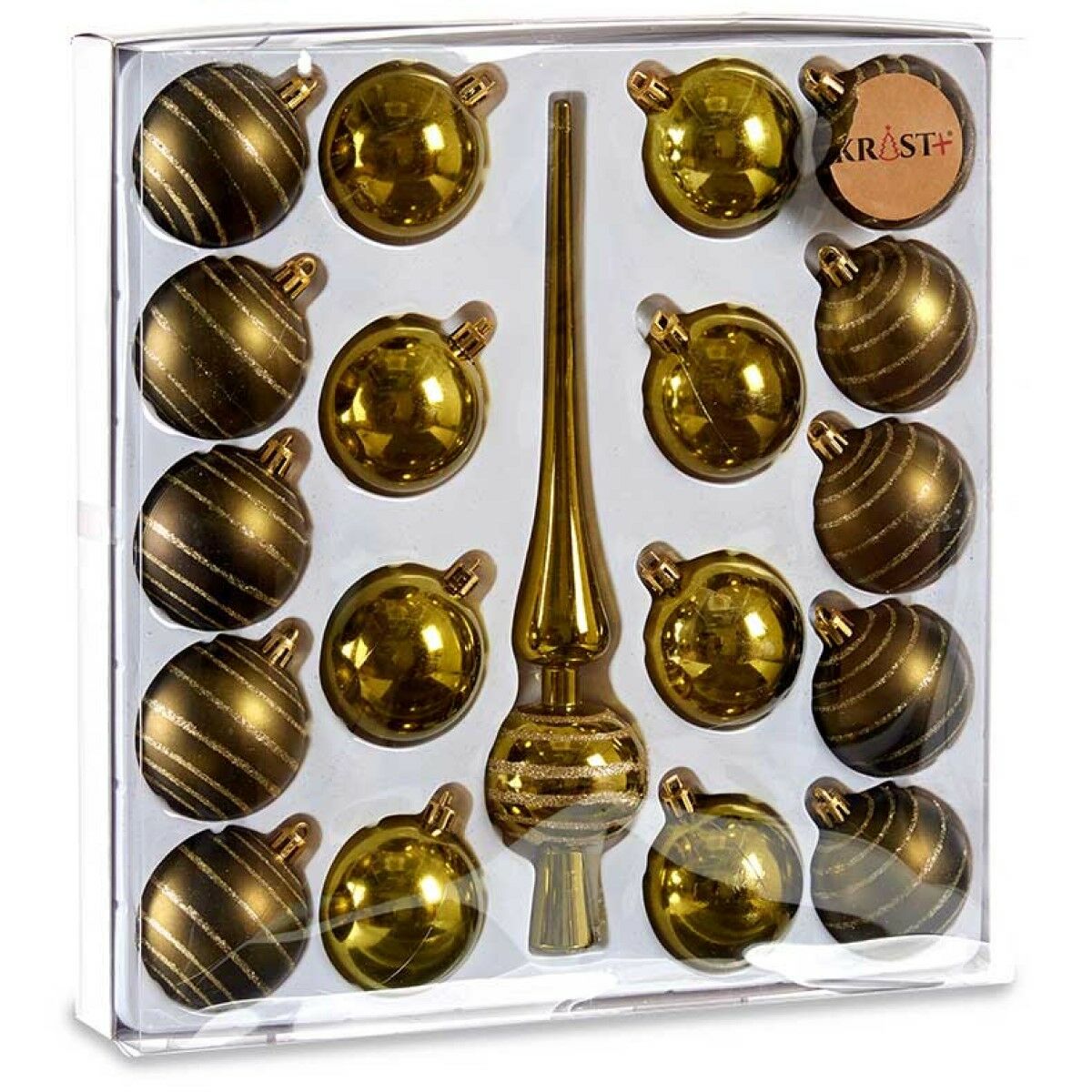 Weihnachtsschmuck Krist+ grün PVC Dekoration zum Aufhängen 19 Stücke – Produktansicht 2