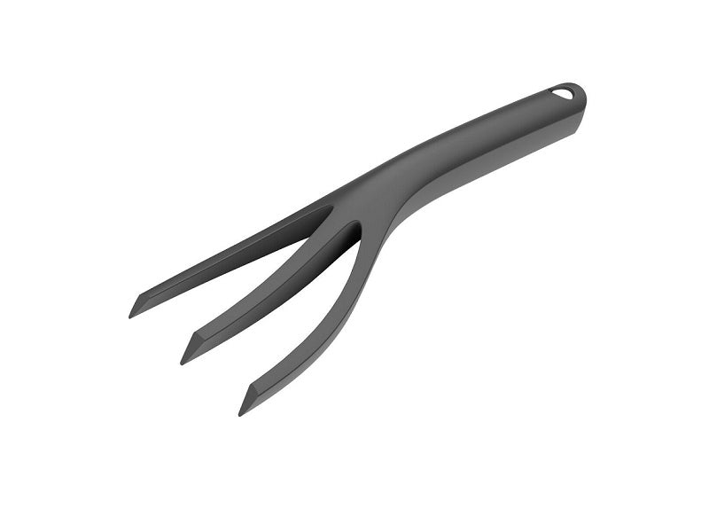 Schwarze MTF Original Handgabel mit drei Zinken und Öffnung am Griffende