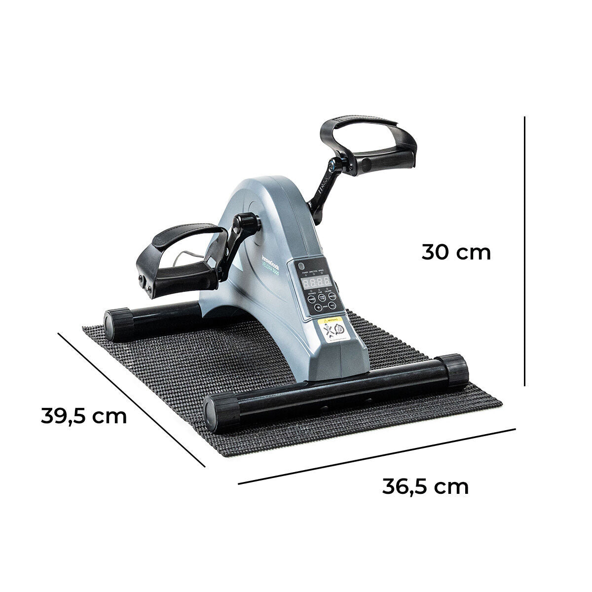 Maßdarstellung des Velora 3000 mit 36,5 × 30 × 39,5 cm