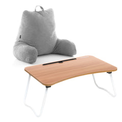 Set Klapptisch Beistelltisch & Lesekissen mit Armlehnen InnovaGoods – Produktansicht 1
